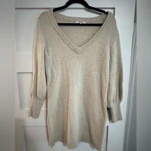 Madewell Women's Beige V-Neck Sweater